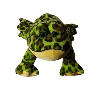 Ganz Webkinz Bullfrog Plush Stuffed Toy Animal Spotted Green‎ Yellow